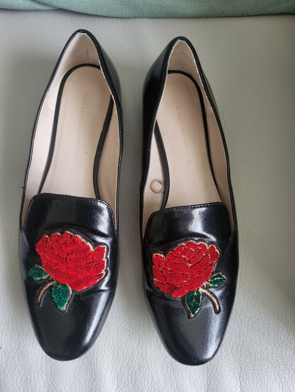 zara beautiful rose shoes size 38 womens fit 7 very good condition